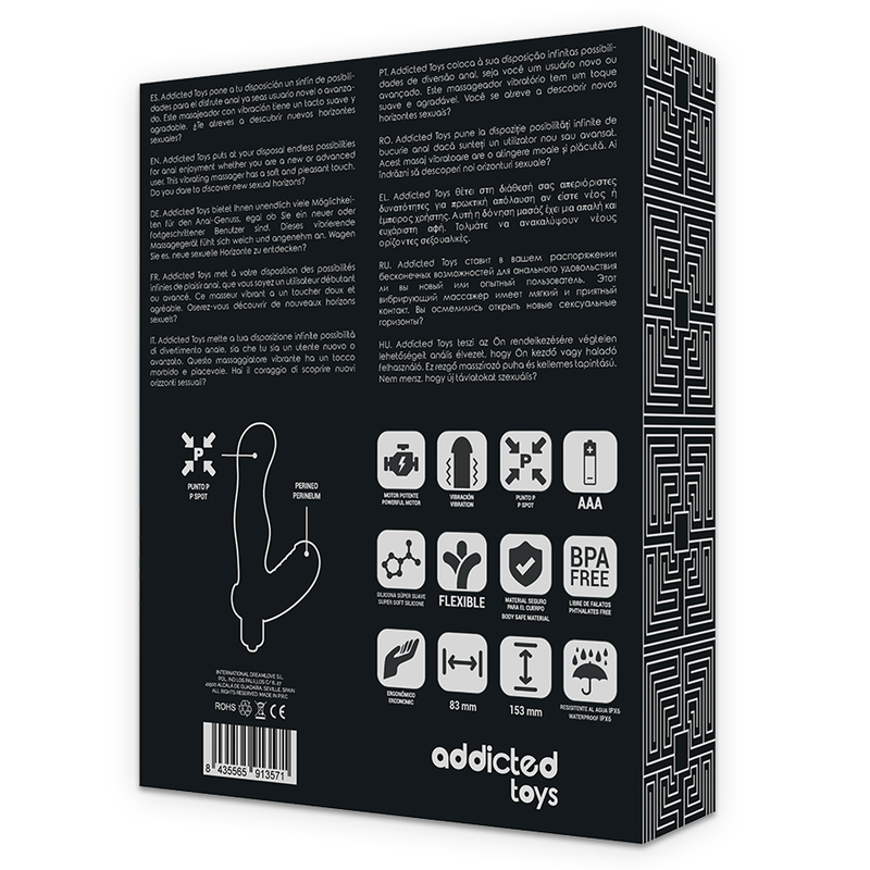 ADDICTED TOYS - ESTIMULADOR ANAL PROSTATA SILICONA P-SPOT VIBE ADDICTED TOYS