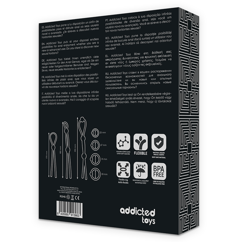 ADDICTED TOYS - KIT DE 7 ANILLAS SILICONA FLEXIBLE ADDICTED TOYS
